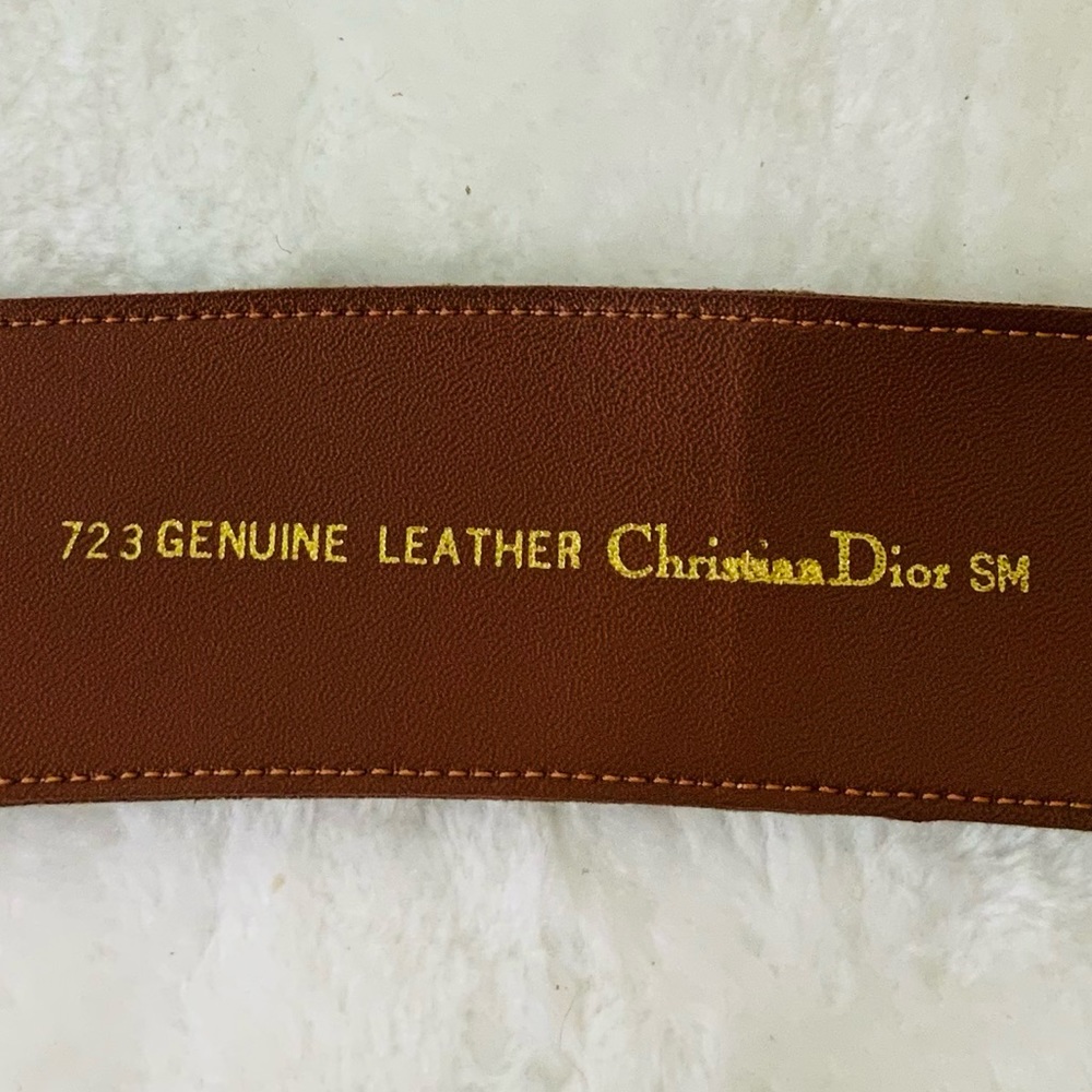 Christian Dior VINTAGE Leather Statement Belt - Picture 4 of 9